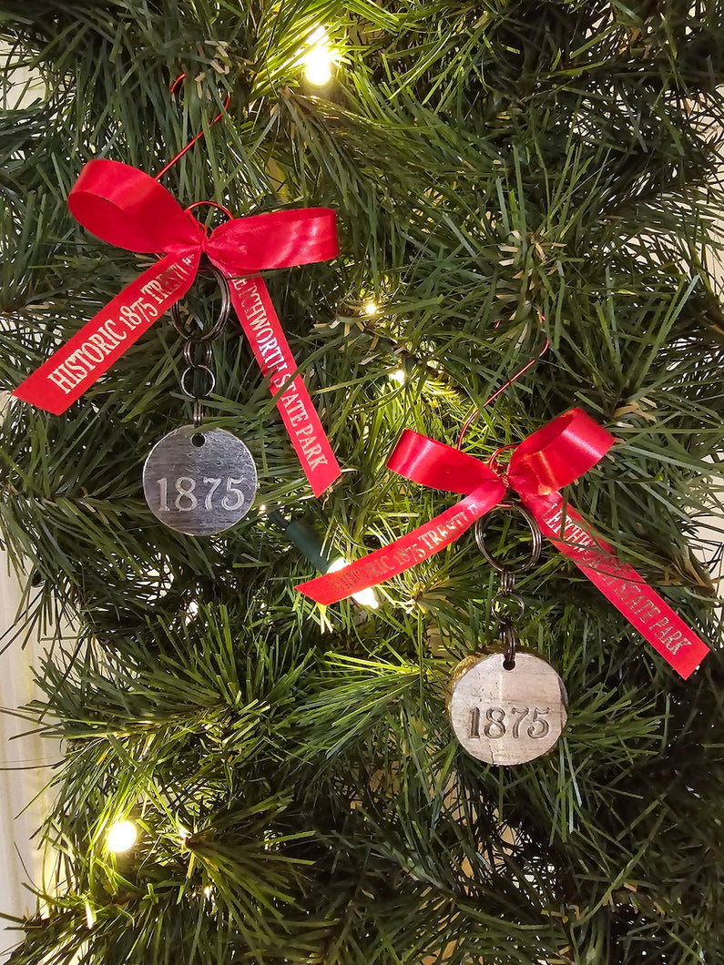 OUR FEATURE ITEM! 1875 Medallion Ornament and Keychain from the Iron Portageville, New York Trestle Bridge